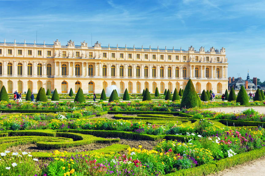 Gardens of Versailles Palace in Paris, France