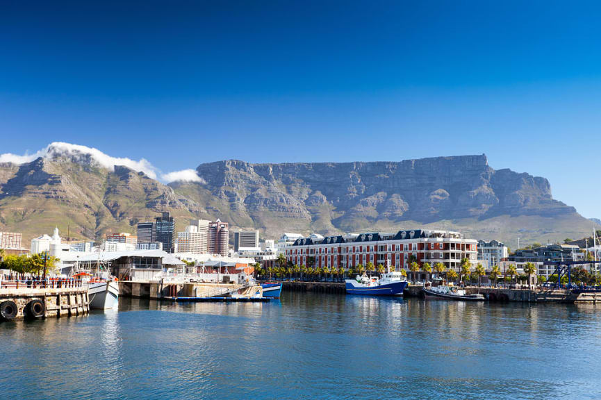 Cape Town, Harbor and Table Mountain, South Africa