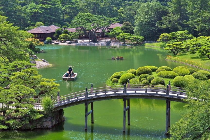 Ritsurin Garden in Takamatsu, Japan