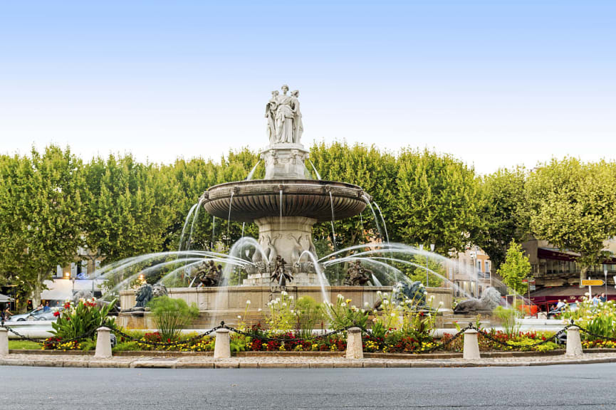 The Fontaine de la Rotonde in Aix-en-Provence, France