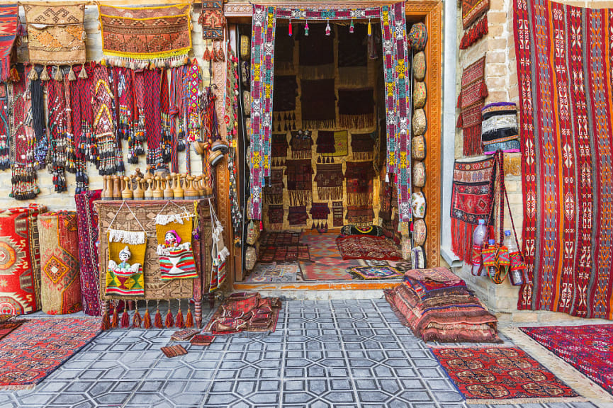 Carpet shop in Marrakesh, Morocco