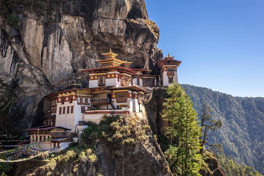 Paro Taktsang, known as Tiger's Nest, in Bhutan