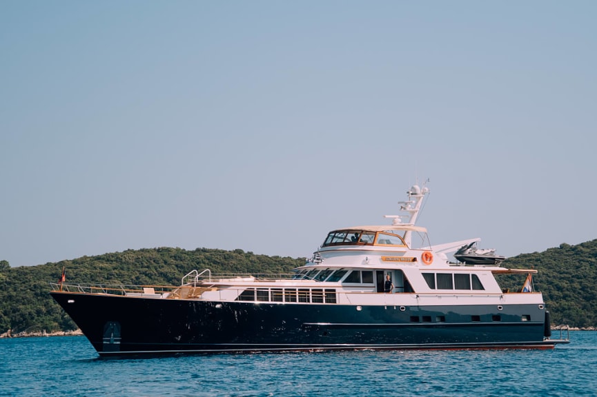 Burger 105 Yacht off the Dalmatian Coast of Croatia