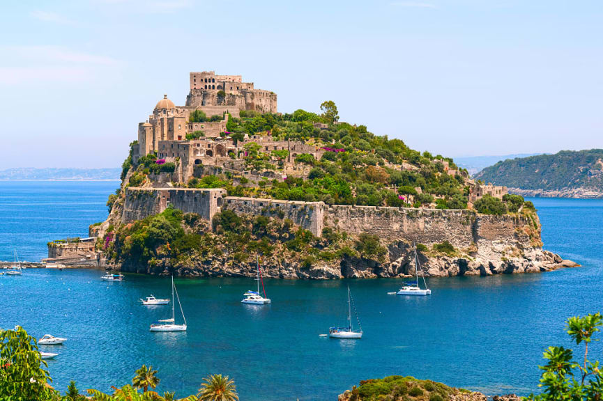 Aragon Castle on Ischia Island, Italy