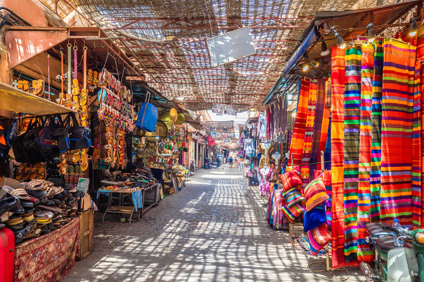 Djemaa el Fna market in Marrakech, Morocco