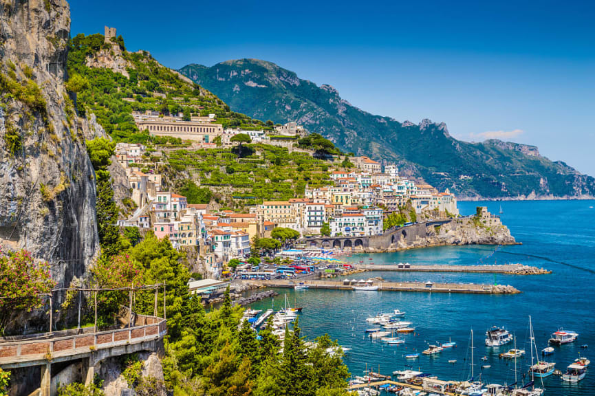 The town of Amalfi on the Amalfi Coast