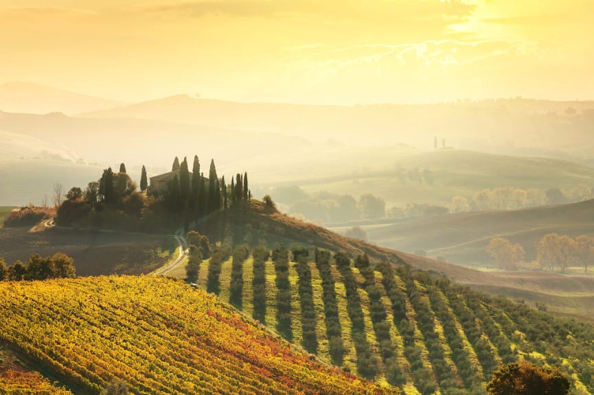 Val d'Orcia in Tuscany, Italy