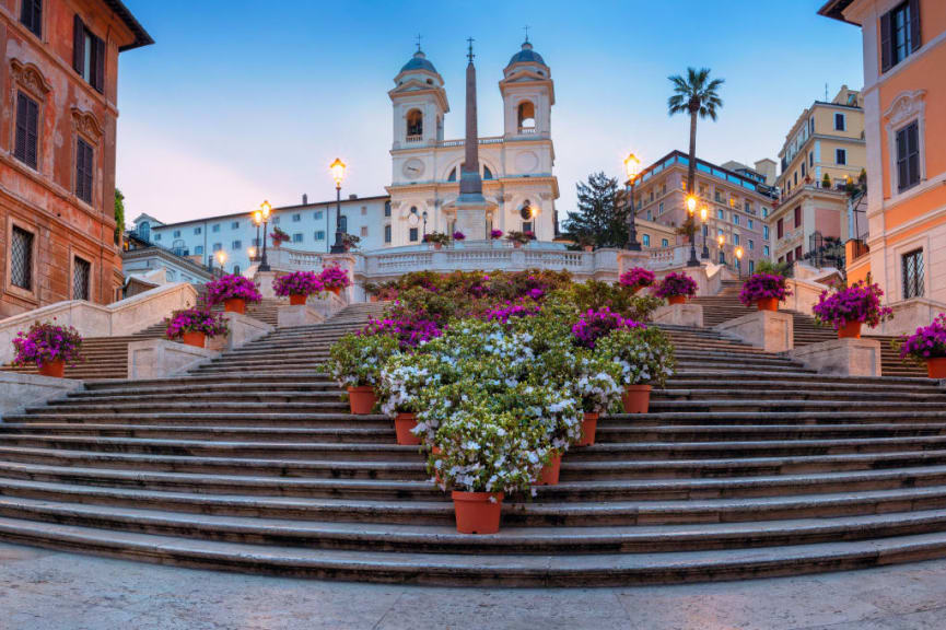 The Spanish Steps in Rome, Italy