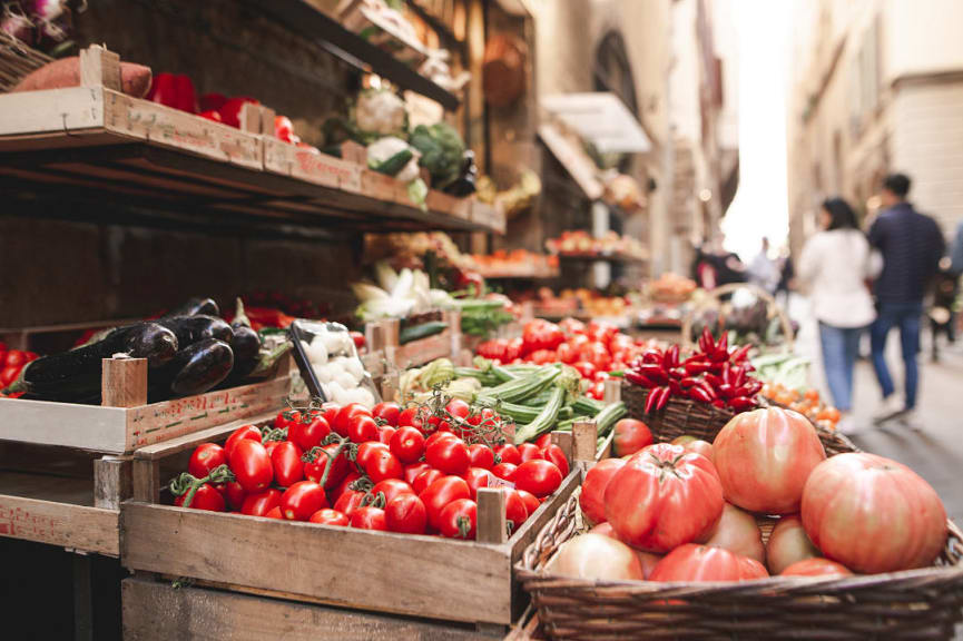 Fresh vegetable at market in Florence, Italy