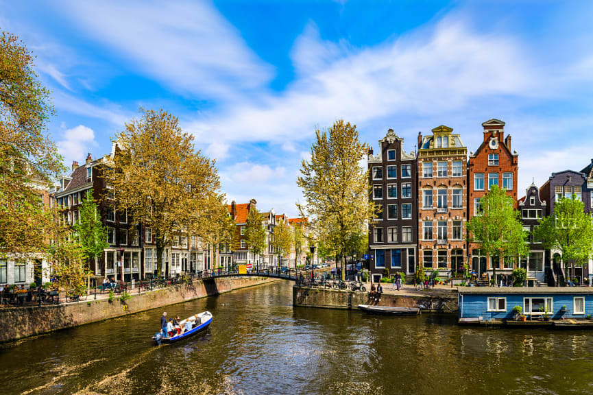 Canals in Amsterdam, the Netherlands