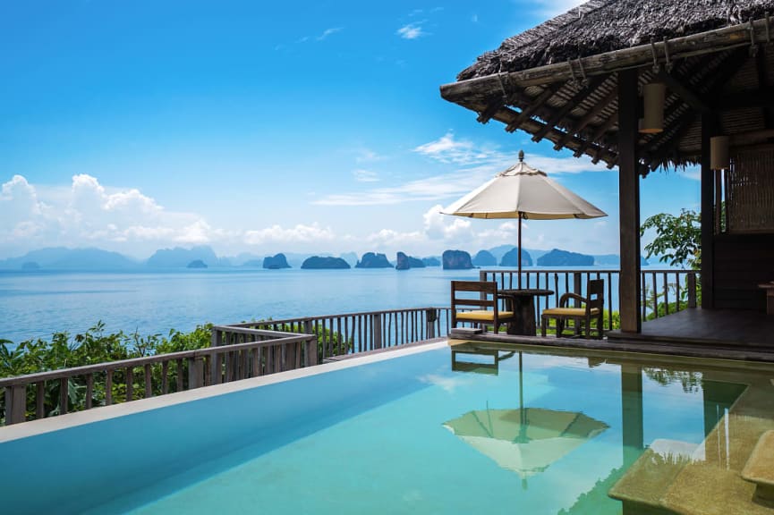 Infinity pool at Six Senses Yao Noi