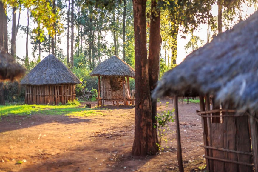 traditional, tribal village of kenyan people, nairobi,