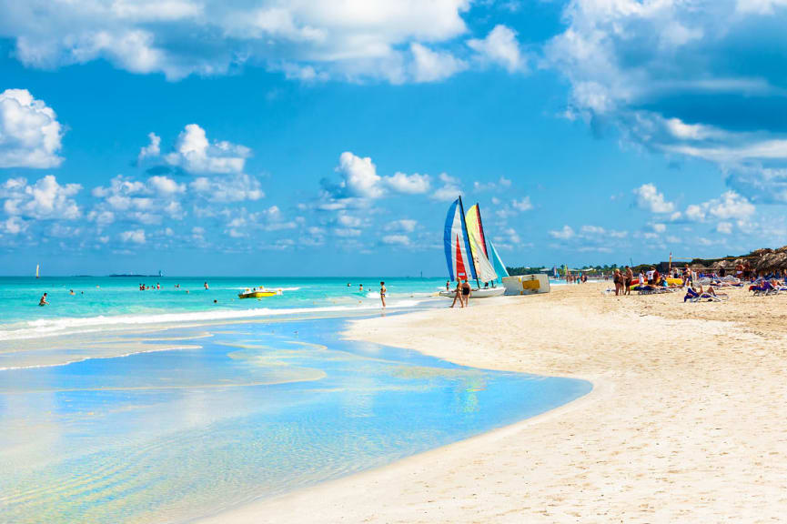 Varadero Beach in Cuba.