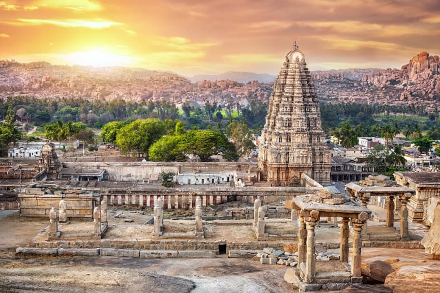 Virupaksha Temple in Hampi, Karnataka, India