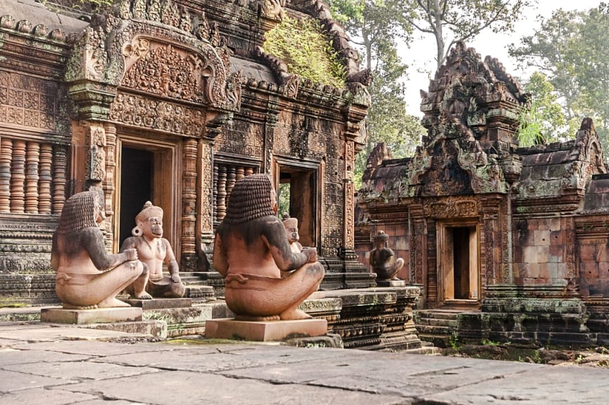 Banteay Srei temple in the area of Angkor, Cambodia