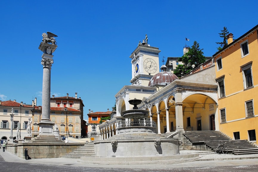 Piazza della Libertà in Udine, Italy