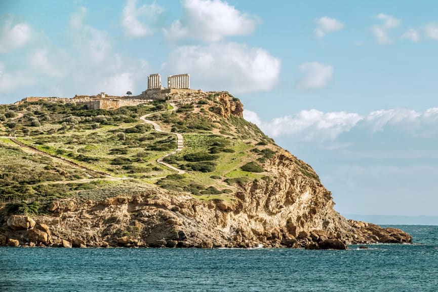 Temple of Poseidon on Cape Sounion, Greece