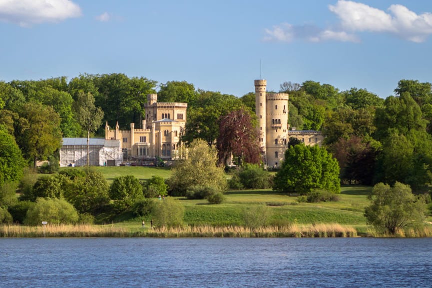 Babelsberg Castle on Havel river in Potsdam