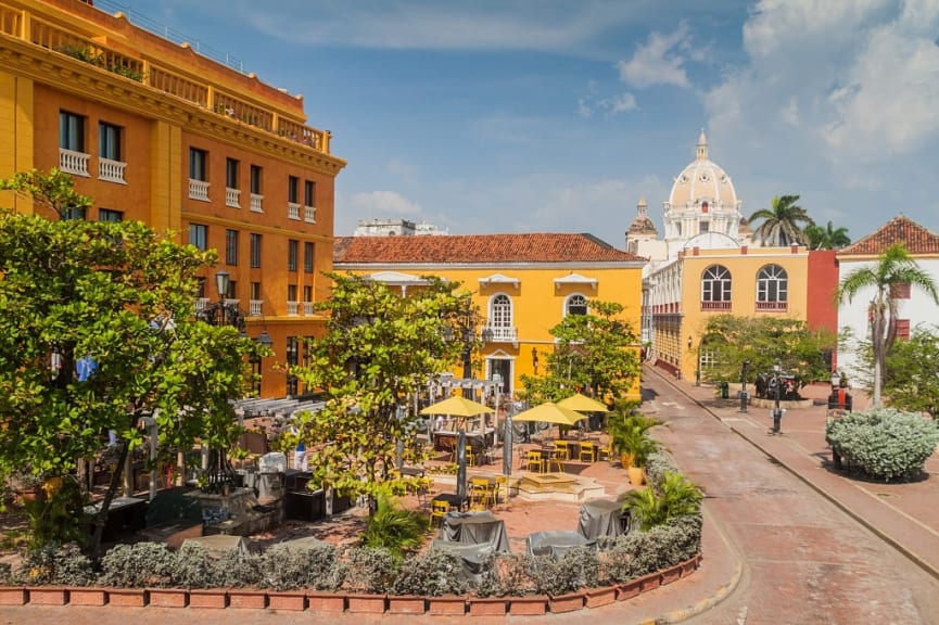 Santa Teresa Square in Cartagena, Colombia