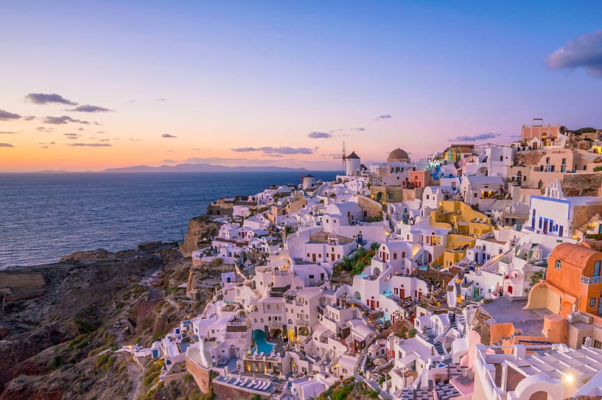 Oia village on Santorini island, Greece