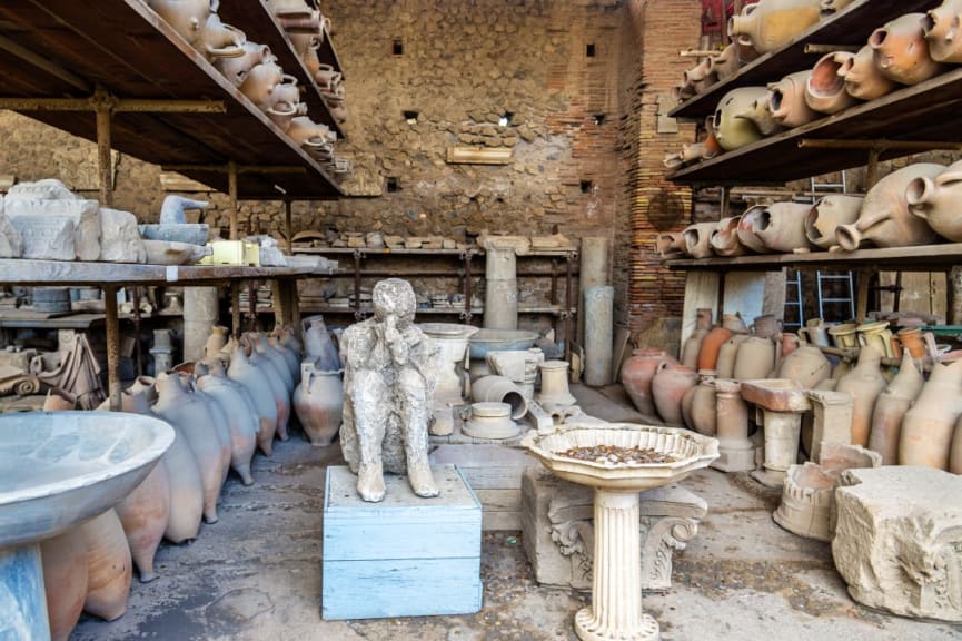 Archeological site of Pompeii in Naples, Italy