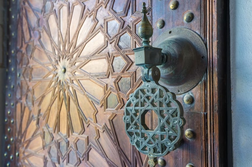 Detail of ancient Moroccan door