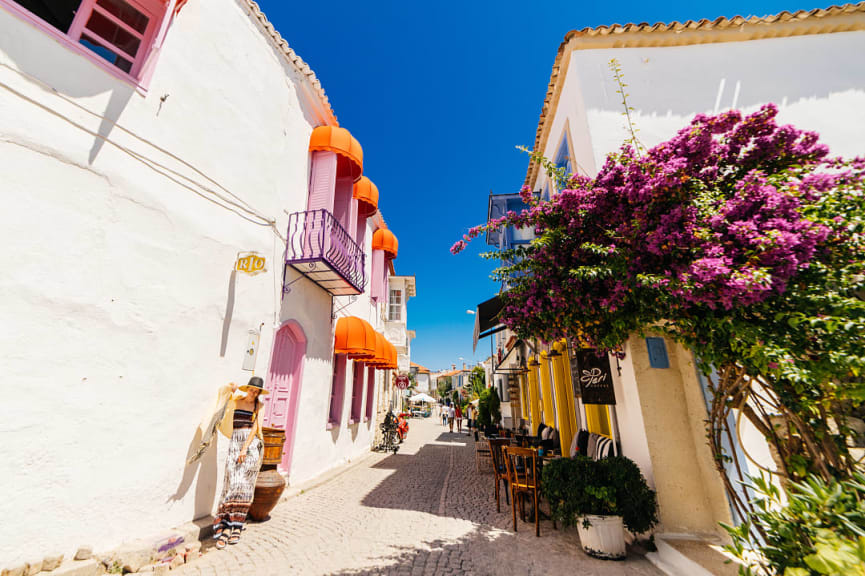 Street in Alacati, Turkey