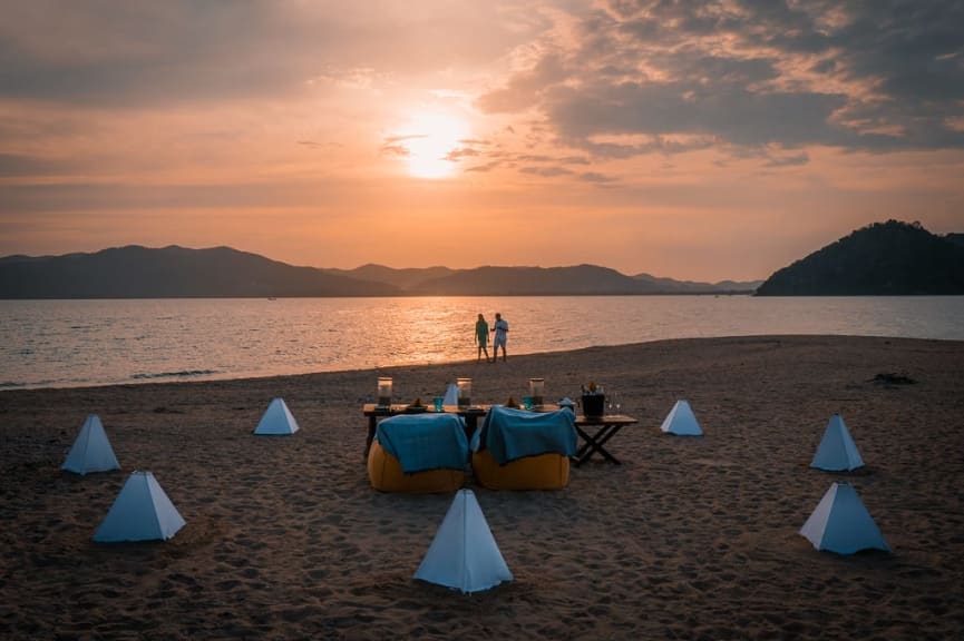 Private beach barbecue.  Photo courtesy of Six Senses Yao Noi