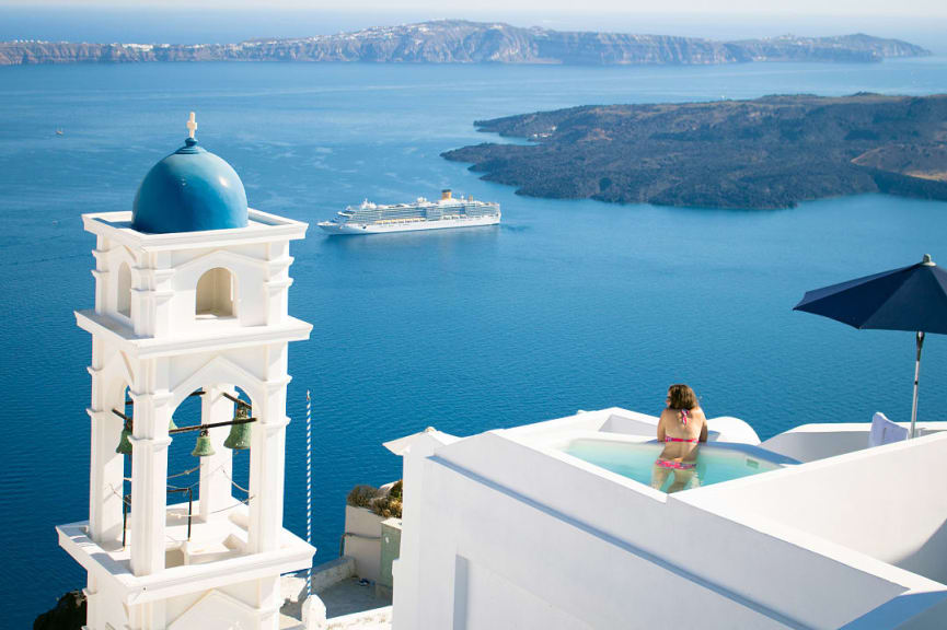 Santorini Island in Greece