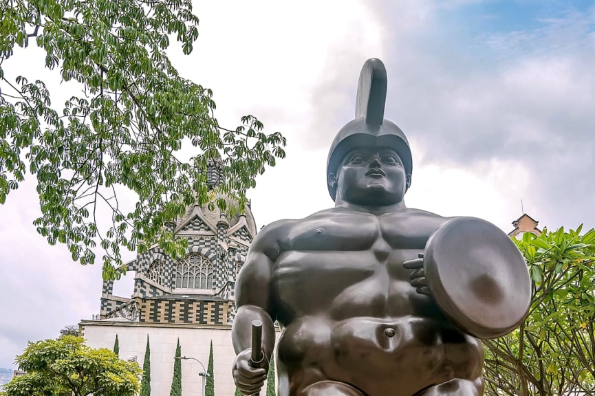 Botero sculpture at Plazoleta de las Esculturas in Medellin, Colombia