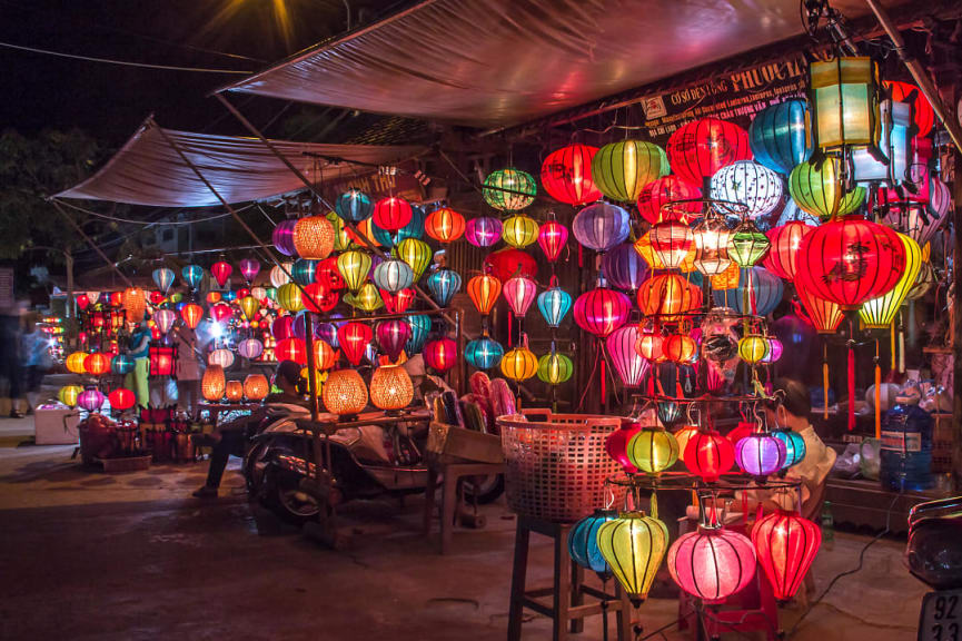 Night market in Hoi An, Vietnam 