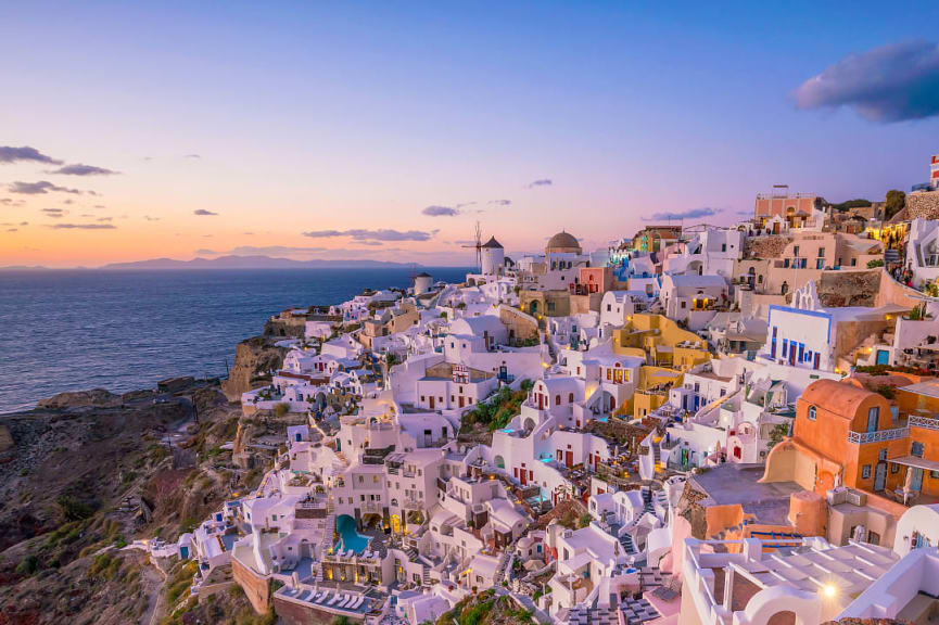 Oai village on Santorini, Greece