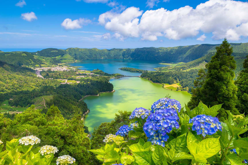 Seven Cities lake "Lagoa das Sete Cidades" on São Miguel, Azores islands, Portugal