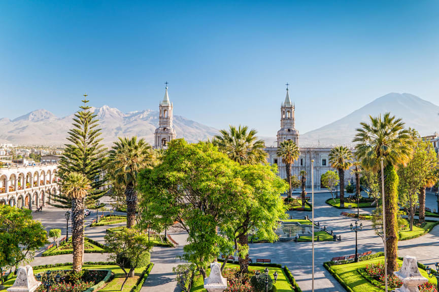 Plaza de Armas in Arequipa, Peru