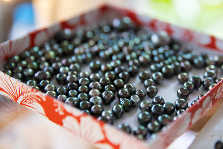 Black pearls for sale in French Polynesia