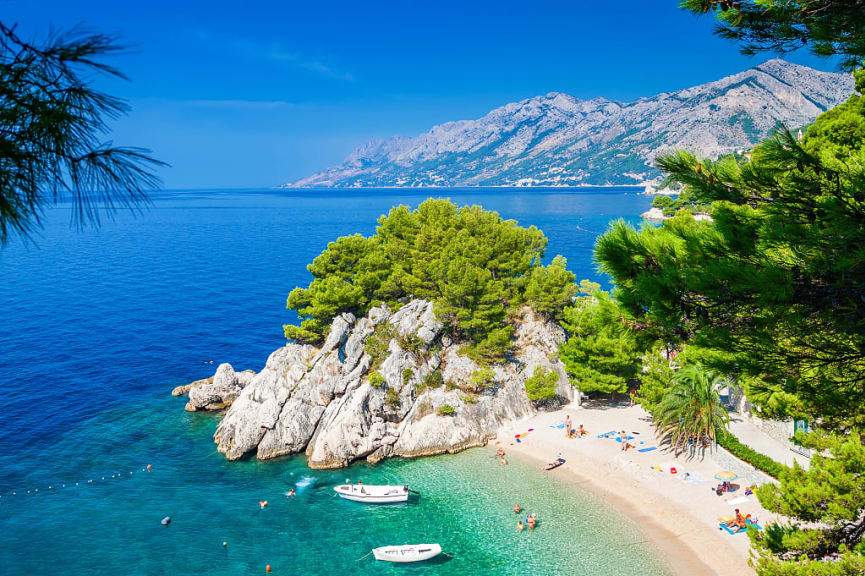 Podrace beach in Brela, Croatia