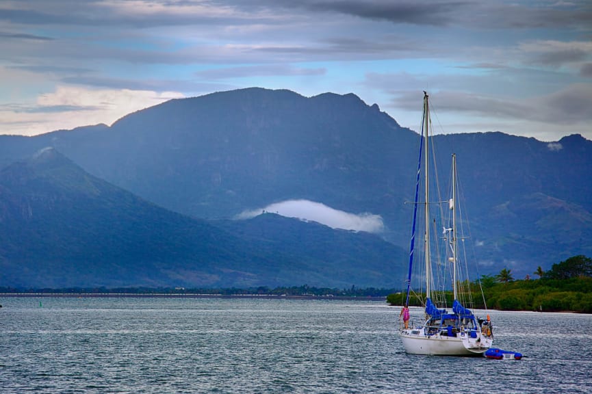 A sailboat in Denarau Island, Fiji