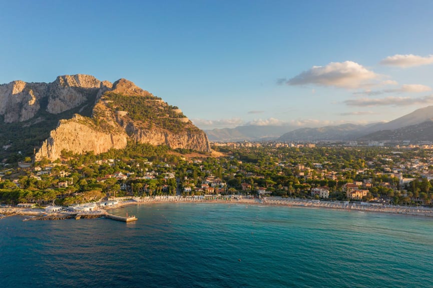 Mondello beach near Palermo, Italy