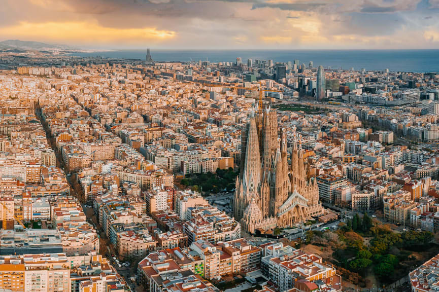 La Sagrada Familia Basilica in Barcelona, Spain