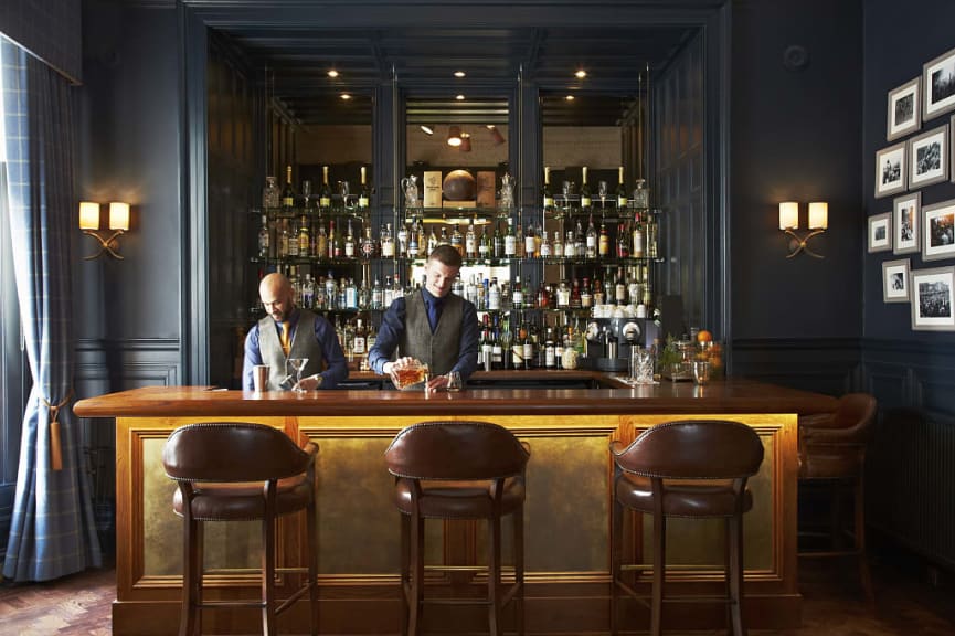 The Ba'Bar at the Dunstane House in Edinburgh, Scotland