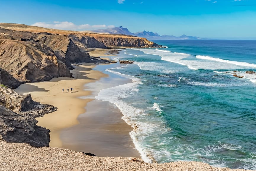 Viejo Reyes Beach in Fuerteventura, Spain