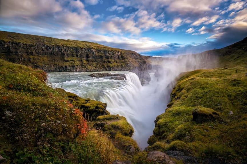 Gullfoss waterfall in Iceland