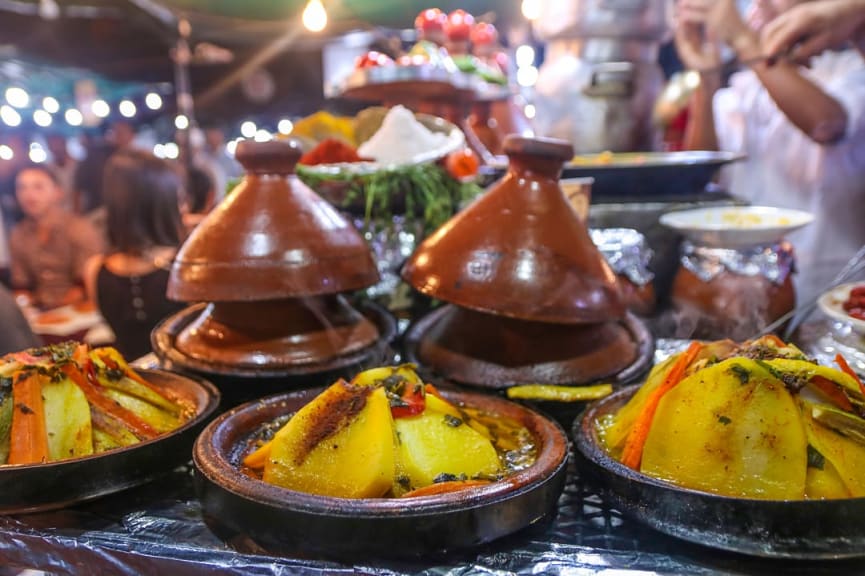 Tagines at the market in Marrakesh, Morocco