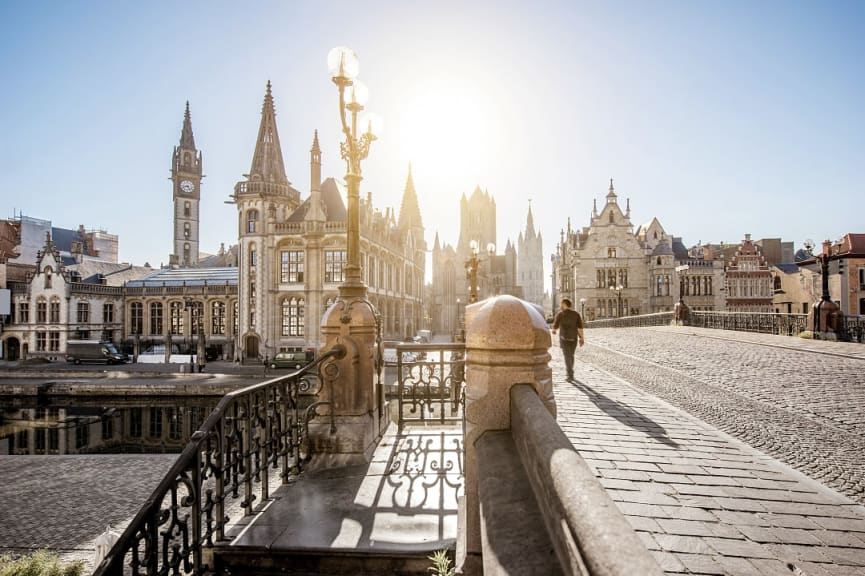 Gothic architecture in Ghent, Belgium