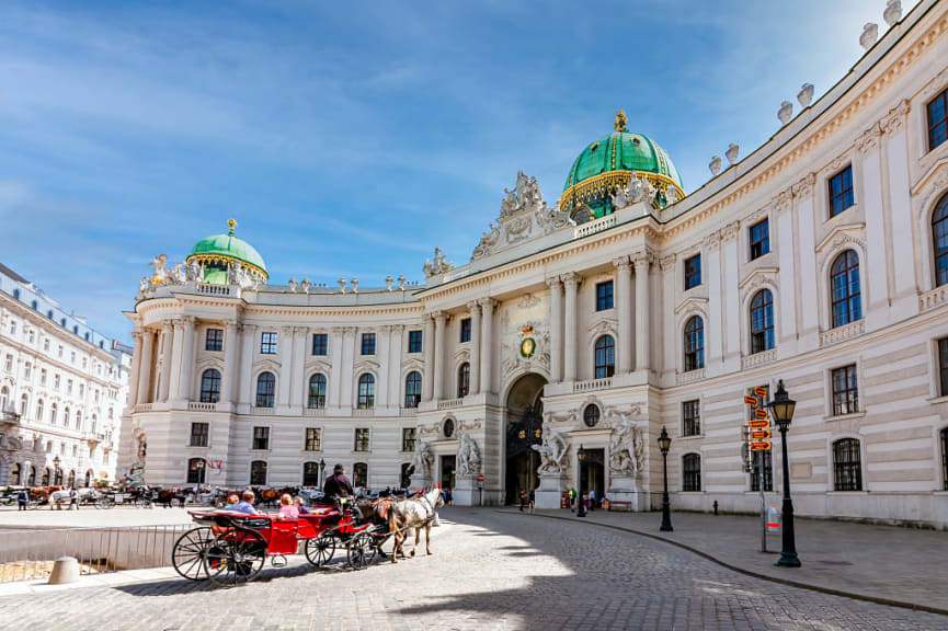 Hofburg Palace on St. Michael Square in Vienna, Austria