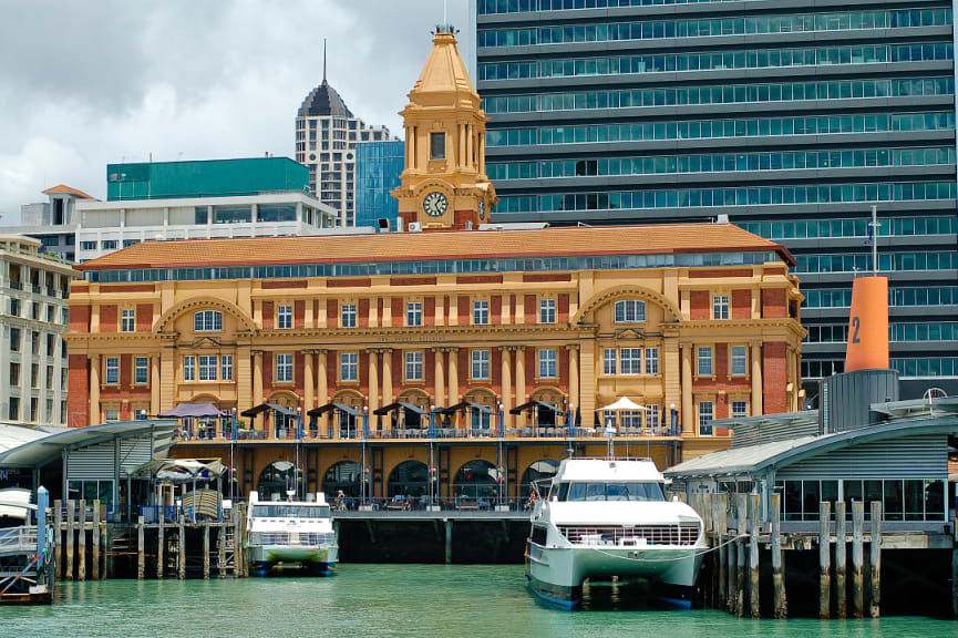 Auckland City Harbor, New Zealand 