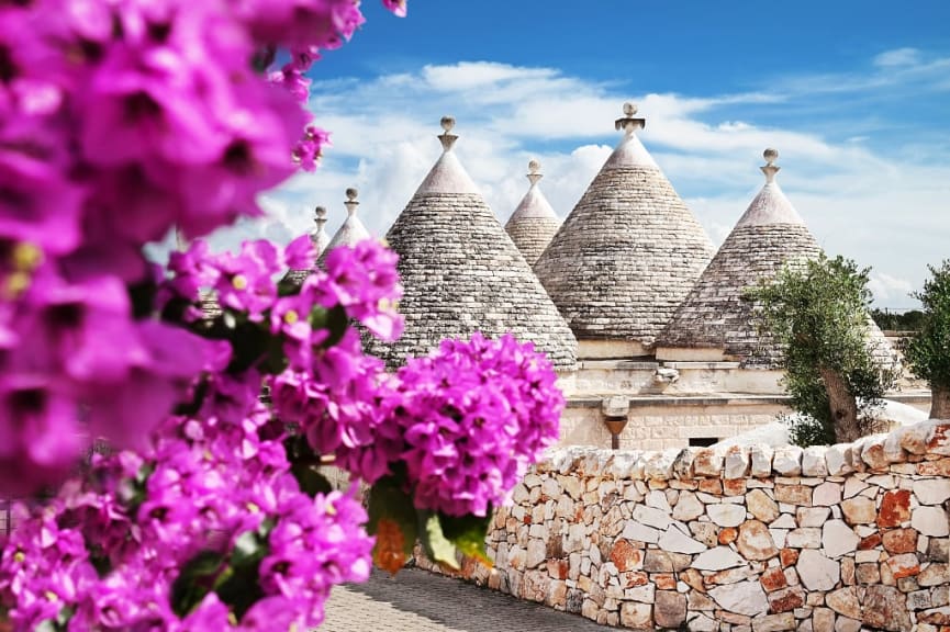 Trulli houses in Alberobello, Italy