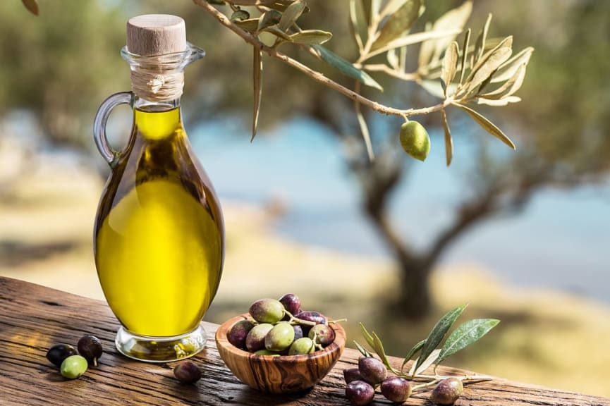 Olive oil and olives