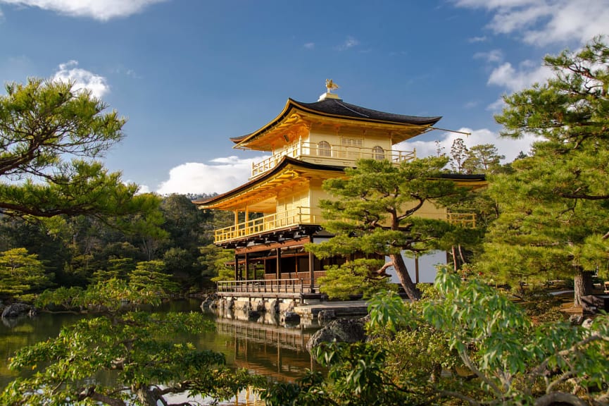 The Kinkaku-ji temple in Kyoto