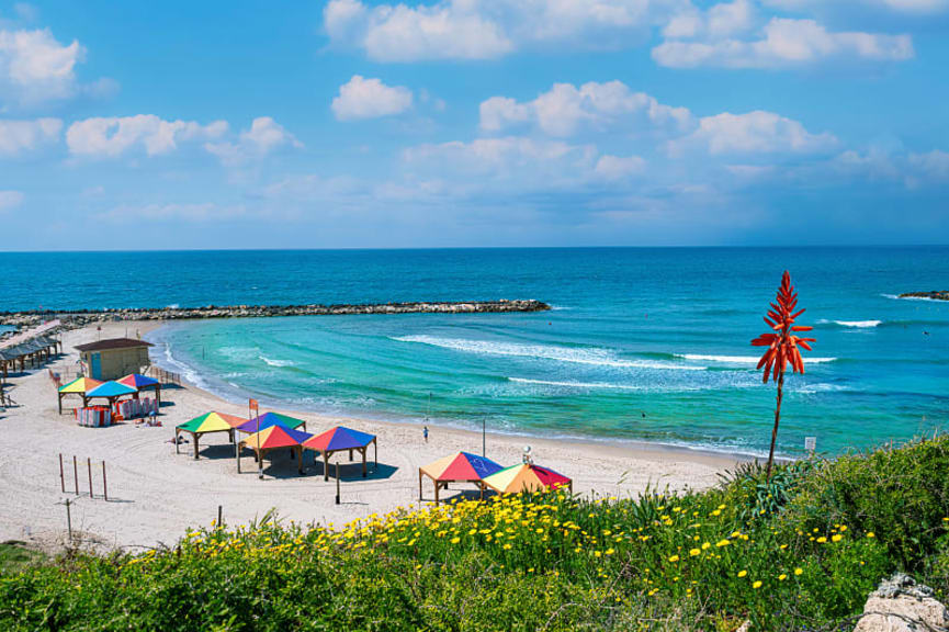 Hilton Beach in Tel Aviv, Israel